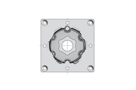 Motorsteun met bevestigingsplaat 100x100 incl. borgclip